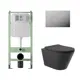 Комплект инсталляция с унитазом Alentori ALS.SIS1101.CRC0140 цвет черный