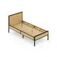 Кровать Solarius kr90loft-black 95 x 90 x 206 см сосна цвет без покраски;черный