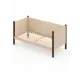 Кровать Solarius Тахта орто основание tahta-obiv-spin-beg80-160ven-orto 90 x 101 x 170 см дерево цвет бежевый/венге