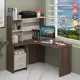 Стол письменный Мэрдэс СКЛ-Угл130+НКЛ-120 ШК-Ч ЛЕВ 120x152x130 см ЛДСП цвет карамель/ясень шимо темный