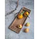 Поднос-органайзер 38x13 см Арт Птица с цветочным орнаментом ясень цвет кофейный