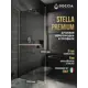 Душевая перегородка Doccia GLASS990/GRHOLD/5CHROMEMT 99x195см хромированный профиль