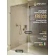 Душевая перегородка Doccia GLASS790ks/BRMT/3GOLD 79x195см золото профиль