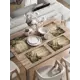 Салфетка под столовые приборы 46х30 см прямоугольный Оксфорд цвет коричневый;черный 4 шт