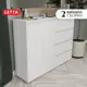 Комод Letta City new 4 ящика 140х40х108 см лдсп цвет белый