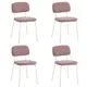 Кухонный стул Stool group Chao 3277-ST-4 CD2302-13 pink w.l BOX 43x78x49 см рогожка цвет розовый