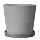 Горшок цветочный Грэй Композит d 14.4 см 12.5 см 1.22 л бетон серый/серебристый