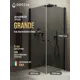 Душевой уголок Doccia GLASS80ypt/GR/6BL угол 80x80см черный профиль эффект стекла прозрачный