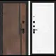 Входная дверь Лабиринт Кармина левый 205x96см цвет орех американский с патиной/белый софт с панелью П11
