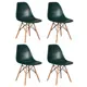 Комплект кухонных стульев 4 шт Dobrin Dsw lmzl-pp638 46x46x53 см пластик цвет темно-зеленый