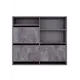 Шкаф для обуви Fabrikka 118x90x22.9 см 3 полки ЛДСП цвет серый