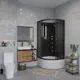 Душевая кабина Niagara 65081434BKG высокий поддон 90x90см