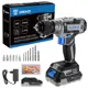 Дрель-шуруповерт аккумуляторная Deko DKCD20V PRO 080-1001, 20 В Li-Ion 2x2 Ач в комплекте с набором инструментов 63 шт