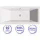 Прямоугольная ванна C-BATH CBQ008001 акрил 170x75см