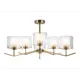 Люстра на штанге Ambrella Light High Ambr_lh57008 6 ламп 32 м² цвет белый матовый/латунь