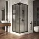 Душевой уголок Keramastar Supra night Kr067032 прямоугольный с поддоном 80x80см профиль черный эффект стекла без покрытия