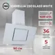 Наклонная вытяжка Mbs Camellia 190 glass white 90 см цвет белый