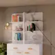 Стеллаж деревянный Dipriz 104x112x112 см нагрузка до 10 кг массив сосны цвет белый