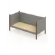 Кровать Solarius Тахта сплошное основание svetser80-160temd-full 90 x 101 x 170 см дерево цвет светло-серый, темный дуб