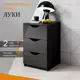Тумба прикроватная Leolana 40x64.2x41.8 см 3 ящика ЛДСП цвет графит