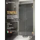 Душевая дверь Doccia GLASS141dvpt/GR/2BR 141см эффект стекла прозрачный распашной