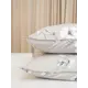 Комплект постельного белья Ilma Цветы на сером фоне семейный перкаль разноцветный SMK-021