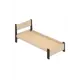 Кровать Solarius Мишка сплошное основание mkr-obiv-rs3-ven80-190-full 90 x 80 x 200 см дерево цвет бежевый/венге