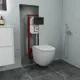 Комплект BAUEDGE NEO45700-GR-4455SQ-Q00003 6 в 1: инсталляция 45, унитаз, со смывом торнадо Grossman Hurricane 3, сиденье, кнопка Stil, черная