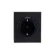 Розетка встраиваемая Kranz Strong KR-78-0702-5 с заземлением шторками и крышкой цвет антрацит