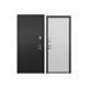Входная дверь Unicorn Apartment X левый 205x96см цвет черный муар металлик/белый софт
