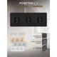 Розетка тройная встраиваемая с рамкой Arte milano SET16-3-40-1x3.black с заземлением и шторками цвет черный
