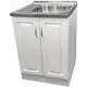 Напольный шкаф с гладкими фасадами Siriusline 2 двери без мойки 60x80x60 см ЛДСП цвет белый