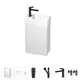 Тумба с раковиной подвесная Wellsee WC Area 20216897R с донным клапаном, сифоном, смесителем и вентилями цвет белый