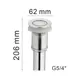 Донный клапан для раковины Kevon KV54166 6.2 см ø32 клик-клак цвет хром