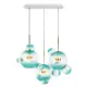 Светильник подвесной светодиодный Loft It Bolle 2027-s3 blue 6.5 м² теплый белый (желтый) свет цвет золото/прозрачный/голубой