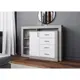 Комод Клик мебель 7702160 3 ящика 136x40.3x104.4 см ЛДСП цвет белый