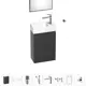 Тумба с раковиной подвесная Wellsee WC Area 20216922R для ванной