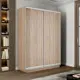 Шкаф-купе Мебельная Компания Е1 2 дверный 240x160x60 см 7 полок ЛДСП цвет дуб сонома