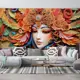Фотообои флизелиновые 3D Urban style Девушка осень UST4813 400x270 см