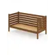 Тахта Solarius сплошное основание и высокими бортиками 90x101x210 см сосна цвет темный дуб