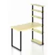 Стол Solarius loft 5 полок столешница 40 мм 60x145x130 см черные металлические ножки сосна цвет ванильный