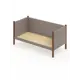Кровать Solarius Тахта сплошное основание 100 x 101 x 190 см дерево цвет мокко мусс;темный дуб