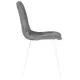 Комплект кухонных стульев 4 шт Dobrin Chilly rombo a006 46x46x55 см велюр цвет серый/белый