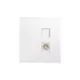 Розетка для телевизора и компьютера встраиваемая Kranz Strong KR-78-0722-4 RJ45 цвет жемчуг