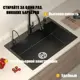 Мойка для кухни Ecosen 39B 45x60 см глубина чаши 20 см нержавеющая сталь цвет графит