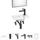 Мини-раковина для ванной или туалета Wellsee WC Area 202011878 комплект для санузла