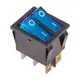 Выключатель двойной клавишный Rexant RWB-511 SC-797 250 В 15А 6с on-off синий с подсветкой