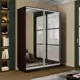 Шкаф-купе Мебельная Компания Е1 2 дверный 220x140x45 см зеркала 7 полок ЛДСП цвет венге