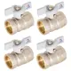 Кран шаровой прямой СТМ CWFFB012K04 DN15 PN40 1/2" ВР латунь ручка бабочка