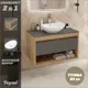 Тумба с раковиной Teymi Ritta F11692, подвесная 85 см, цвет графит